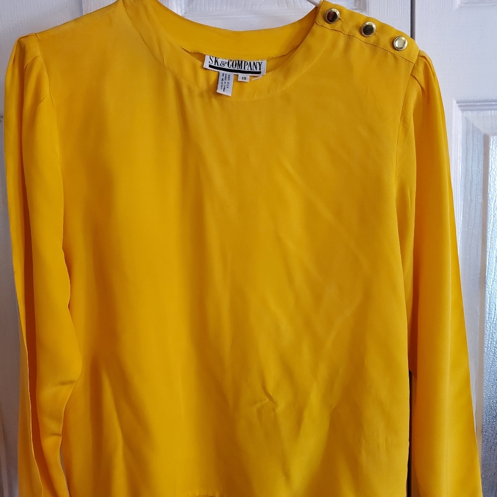 Ladies Yellow Blouse S 10